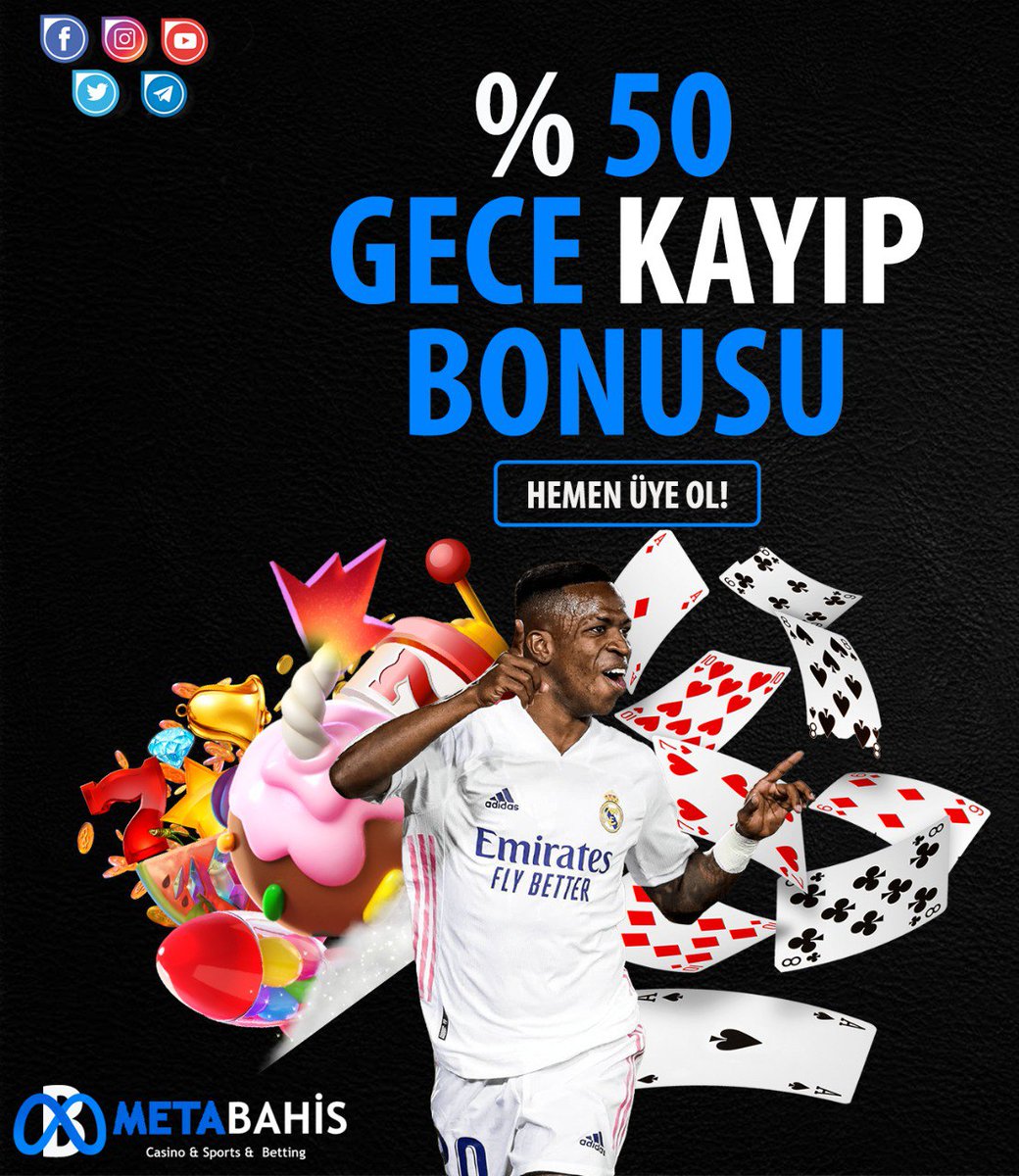 🥳 #METABAHİS'DEN %50 GECE KAYIP BONUSU!

🏆 METABAHİS İLE OYNADIKÇA YÜKSEK KAZAN!

🎁 %300 İLK YATIRIM BONUSU!

🎁 50 TL YATIRIMINA ÇARK KODU HEDİYE!

🎁 HER YATIRIMINA %50 FREEBET BONUSU!

 🔗bit.ly/3Z88E18