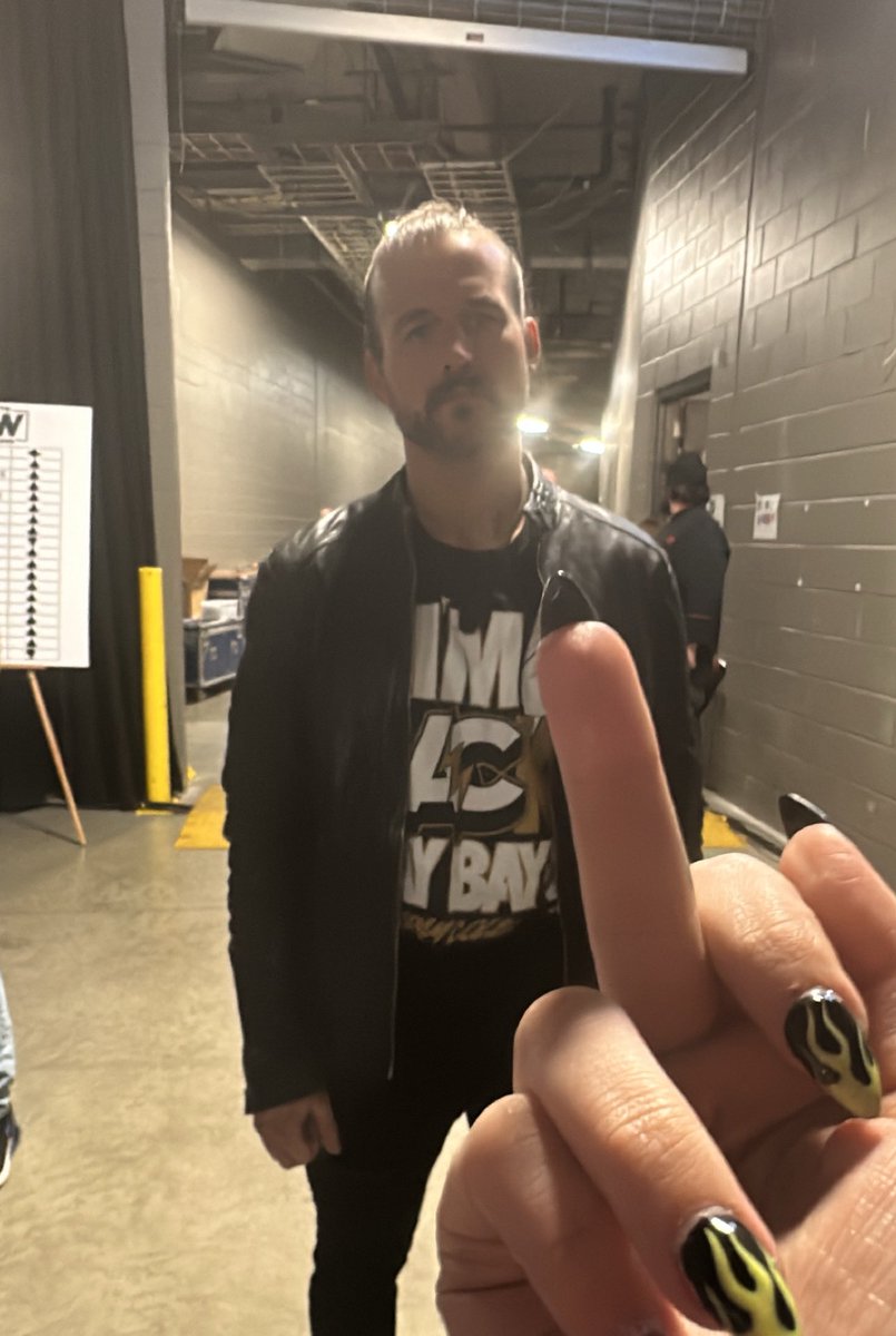 Saraya's tweet photo. Love our shirts 🥹 cc: @AdamColePro @RealBrittBaker https://t.co/wYM8bL8clU