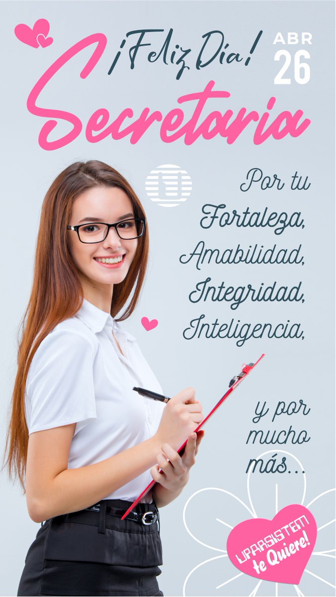 Hoy celebramos a esas personas que mantienen nuestras agendas organizadas, nuestras reuniones programadas y nuestras vidas en orden: ¡Feliz Día de la Secretaria!

#DíaDeLaSecretaria #26deAbril #UparsistemTeQuiere