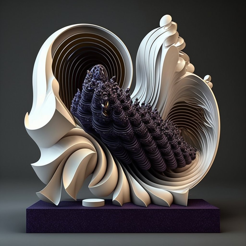 dr3fula's tweet photo. Working on some sonic dreams with #midjourney. To admit its addictive :)
#generativeai #sonicsculpture #sculpture #digitalart #audiovisualization https://t.co/f8vCJr0Jnp