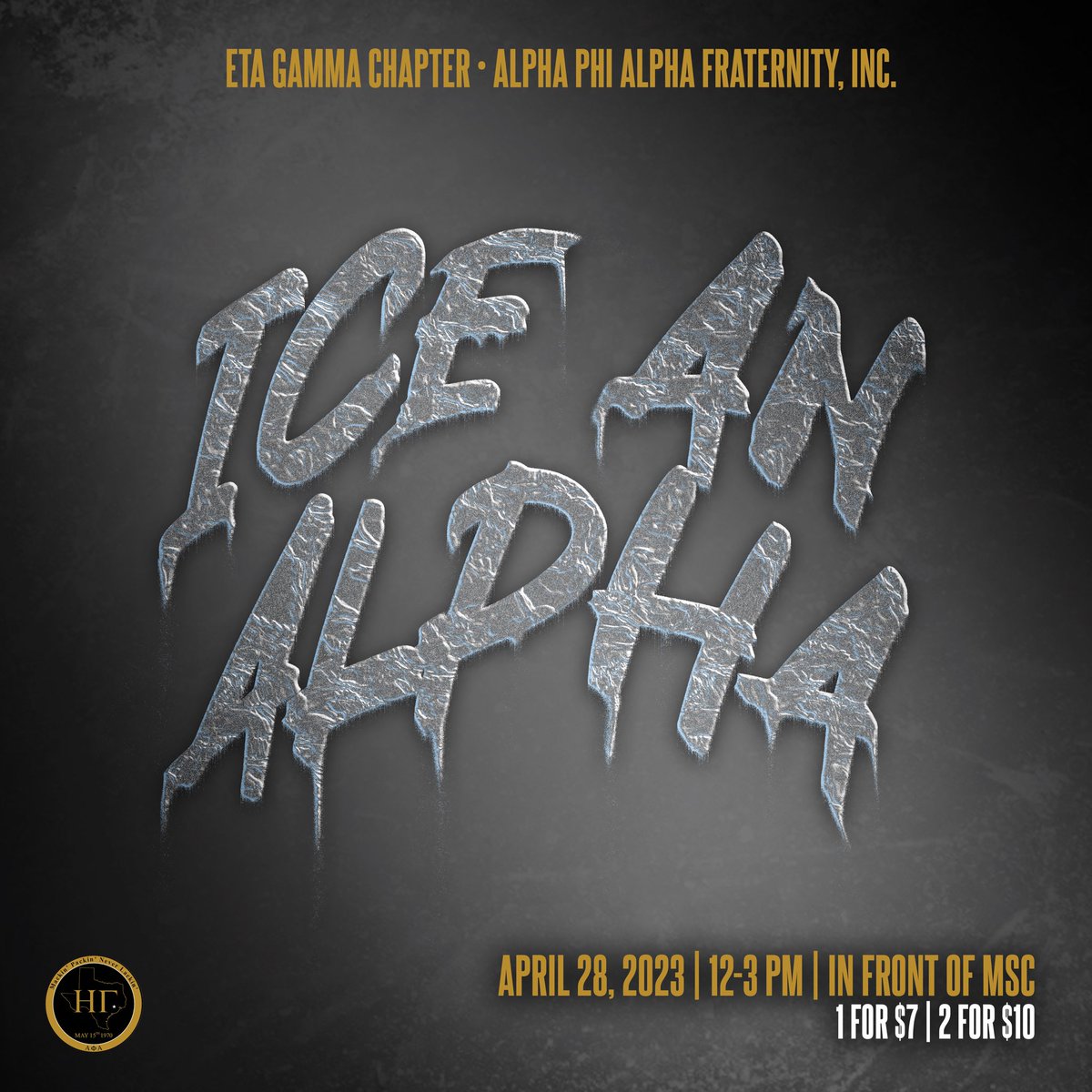 How icy can the SoIcyBoiyz get? ❄️ Pull up to Ice/Pie An Alpha on Friday from 12-3 PM.

#PVAlphas 🤙🏽