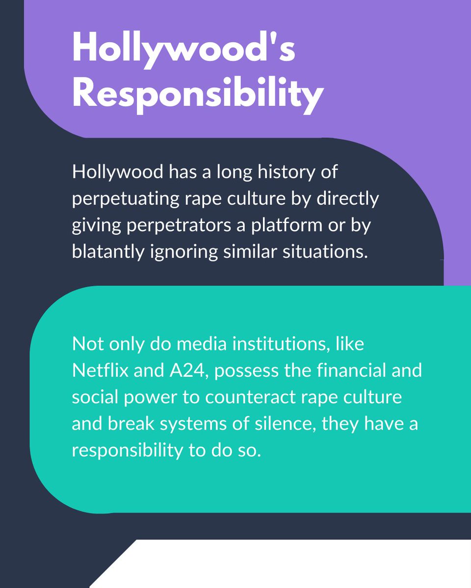 #DavidChoe is just one small part of the bigger issue.

Hollywood has a long history of upholding rape culture by giving perpetrators a direct platform or by ignoring situations like these. Silence is no longer an option. #BreakHollywoodSilence