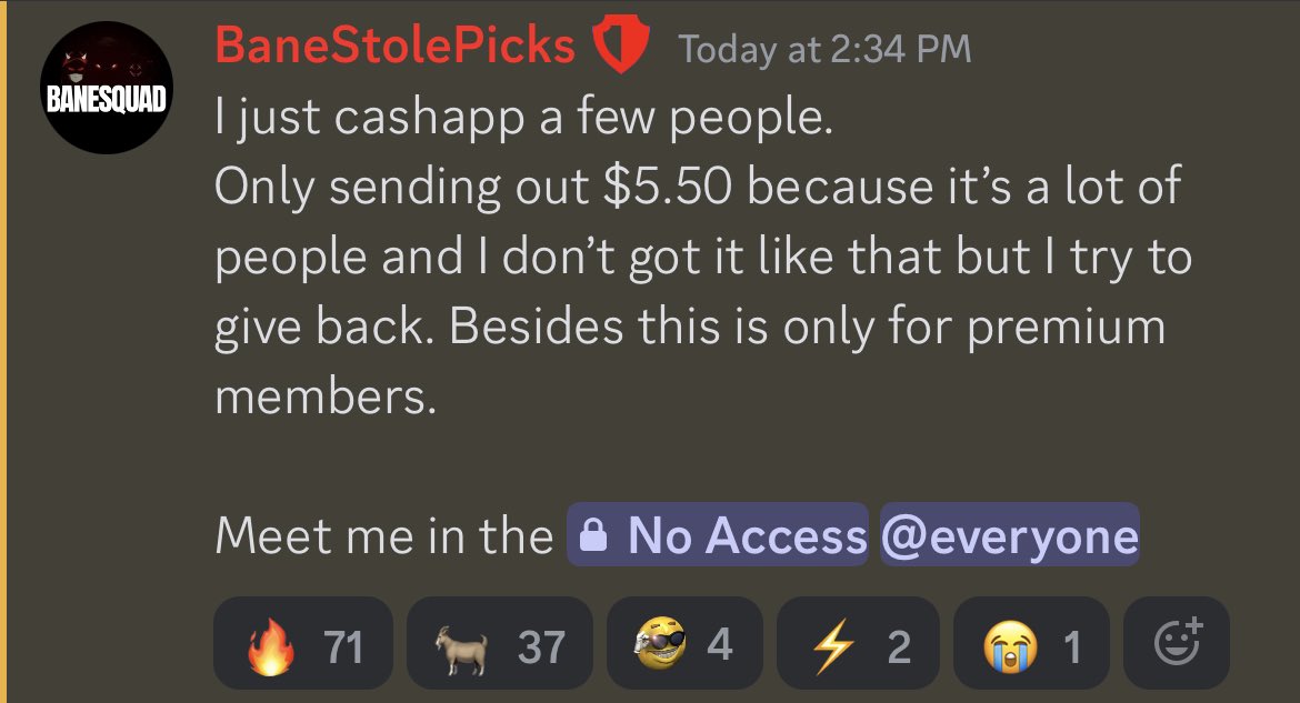 Don’t got it like that, mf is that because you’re losing all the money people pay y’all for picks or you fucken capping like you always do, bro used to say imma pay for people’s rent gtfo here 😭💀