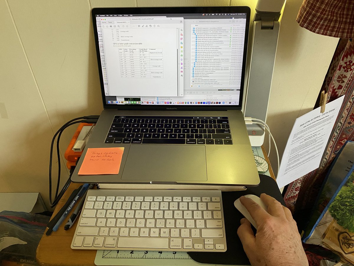 20230423 Computer Work & Grading On A Spring Day During A Global Pandemic, Trumansburg, NY. Z.
#barringerzahlerresidency 
#computerwork
#april 
#spring 
#globalpandemic
#socialdistancing 
#physicaldistancing 
#coincidentaltourist 
#JoeZBigAdventure 
#pondaroski
#JoeZiolkowski