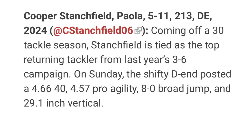 Had a great time competing at the <a href="/The_GKCFCA/">GKCFCA</a> <a href="/sharp_spelite/">Sharp Performance</a> <a href="/rackcoach/">RackCoach</a> combine last weekend! Thank you for the write up. <a href="/KeeganM_KPG/">Keegan McCullick</a> <a href="/KansasPregame/">Kansas Pregame</a>
