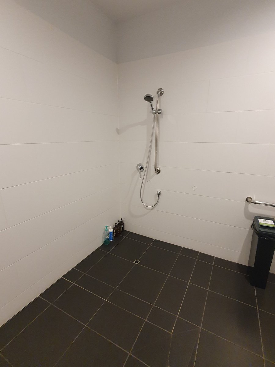 Dignified start to the day by showering on the floor as the disability bathroom at the gym had no seat. #accessibilityfail