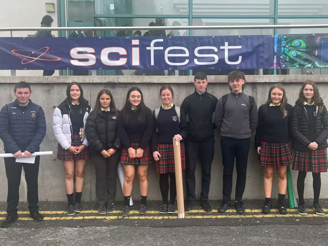 Scoil Mhuire students competing @scifesttus! Good luck to all!