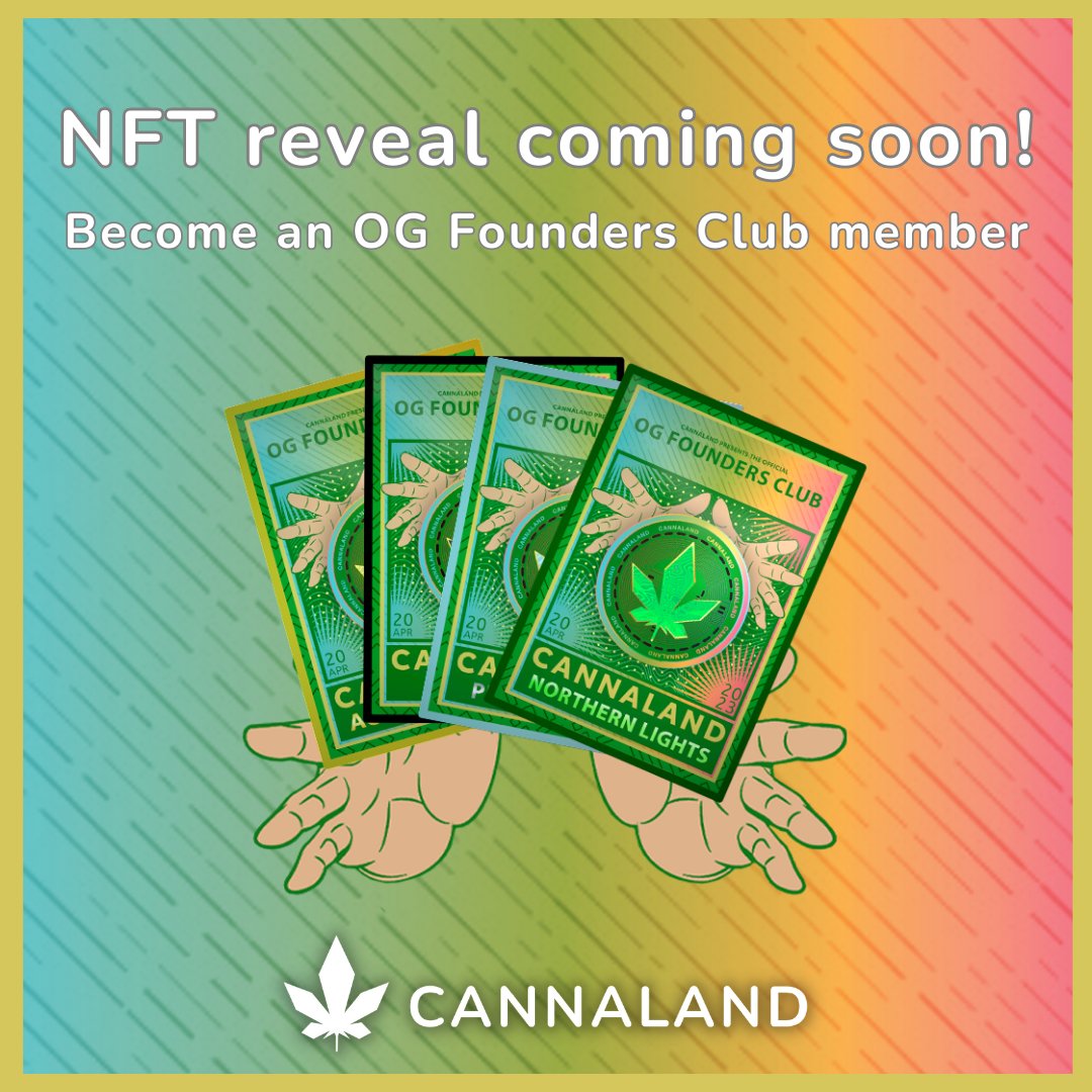 TheCannaland's tweet photo. Our NFT reveal is just around the corner. Stay tuned to see which one you received! 👀

Haven't secured your #NFT yet? It's not too late to get your OG Founders Club NFT and grow your digital assets.

Purchase now 👉 https://t.co/7BQ0AWBz6s

#NFTCollection #DigitalAssets https://t.co/LNuyrJ27KZ