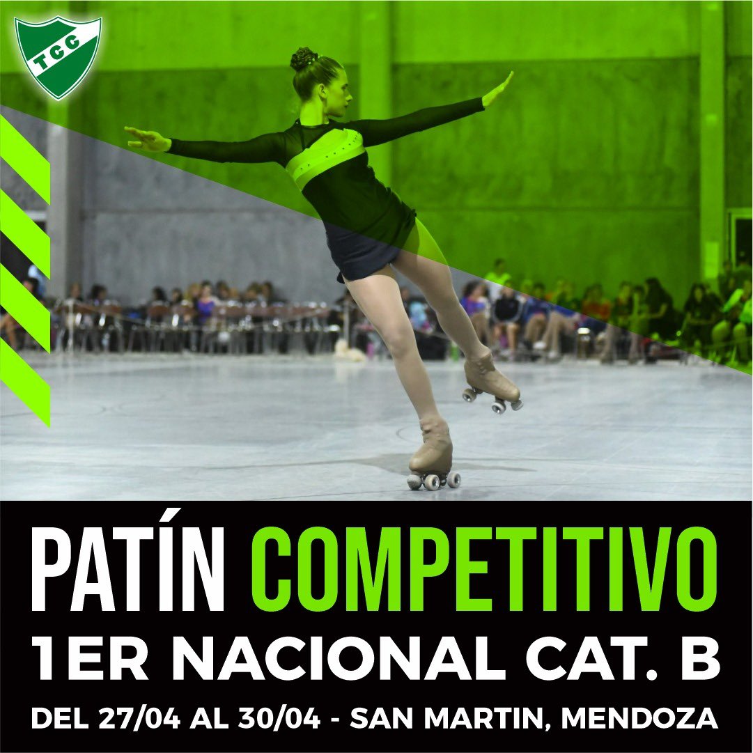Desde el jueves 27/4 al 30/4 Giana nosotti, Isabella Marcatto, Sofía Visacia y Coral Cinalli nos estarán representando en el primer nacional Categoría B en la ciudad de San Martín, Mendoza.
Muchos Éxitos Chicas! A disfrutar de esta experiencia 💪🏻💚
#deporte #tcc #patin