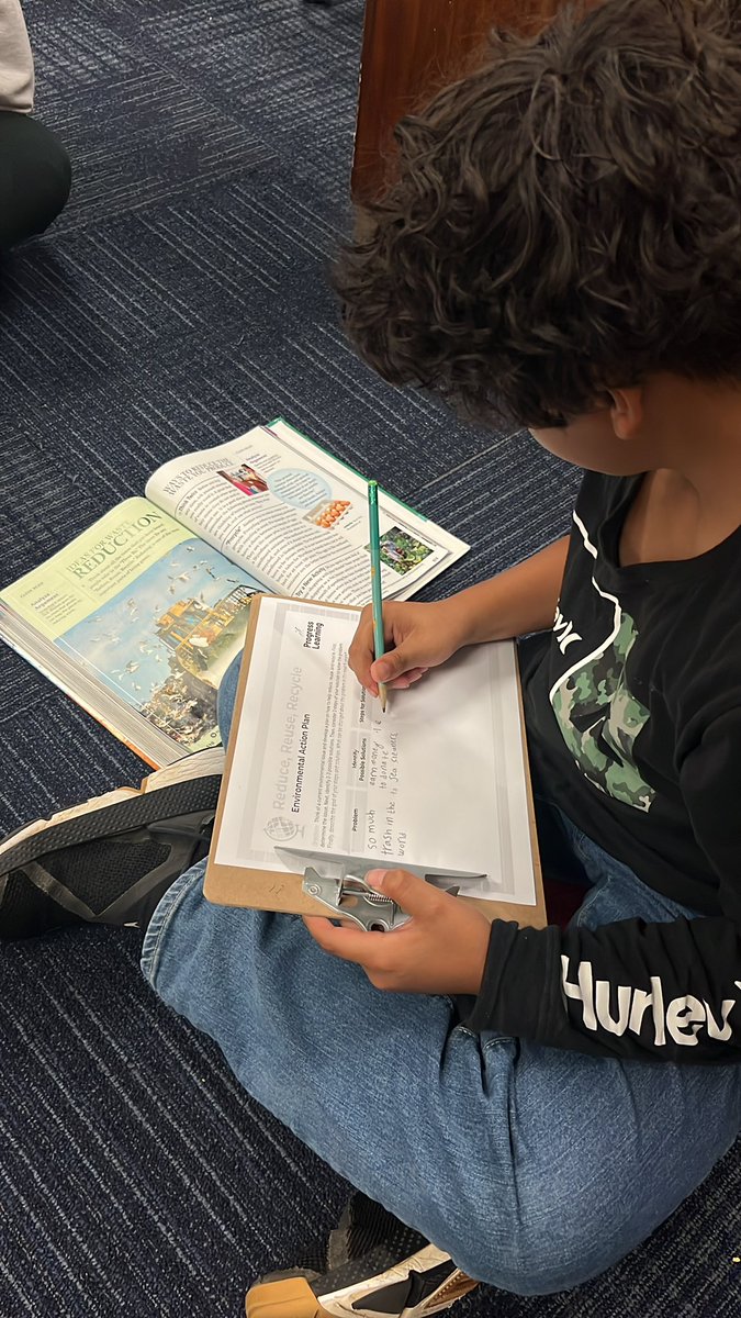 Students are learning about argumentative text and what better way to introduce it than combining, “10 Ways You Can Reduce Waste” and <a href="/Progress_Led/">Progress Learning</a> ‘s fabulous Environmental Action Plan!? Students are having a great time defending their claim of Reducing, Reusing, and Recycling!