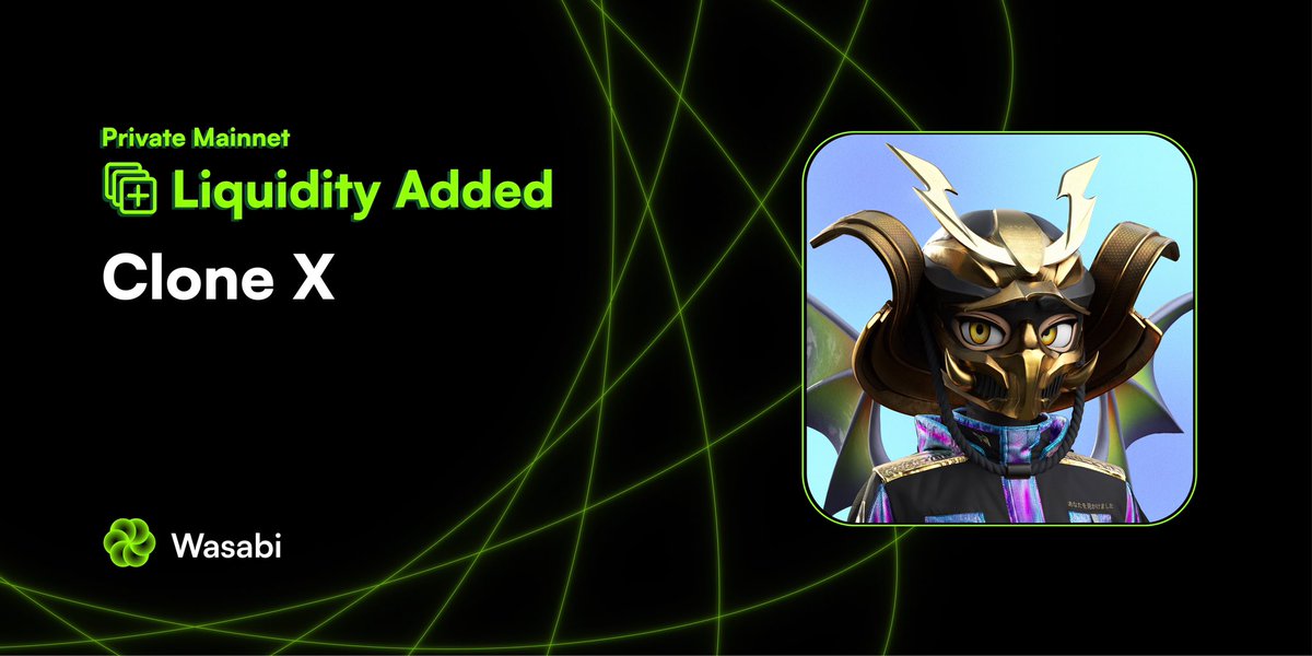wasabi_protocol's tweet photo. 🟢ATTENTION🟢

Options Are Now AVAILABLE❗️

We thank @clegfx , @Zaptio , @benitopagotto , and the @RTFKT community!

🌶️SPICY🌶️ Surprises will be Drawn at the End of The Week: 

1) Follow  @wasabi_protocol 
2) Like + Retweet this tweet
3) Comment Done + Tag 1 Fren 🤝

Trade With Us: 
https://t.co/fw3UJX6PRf