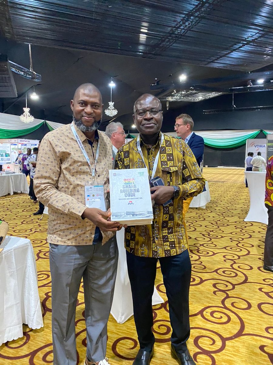 olonade1431ah's tweet photo. Today, I received a complimentary copy of the Ghana Building Code. It was presented by the Director General of the Ghana Standard Authority, Prof. Alex Dodoo in Accra during the ICCX 2023 conference. https://t.co/taq2CwMAMH