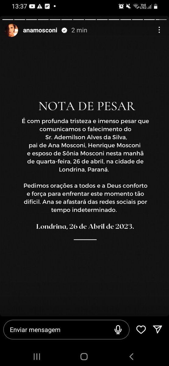 EDUADR75's tweet photo. Que Deus conforte  a ana e seus familiares https://t.co/yWZkvcRXpG