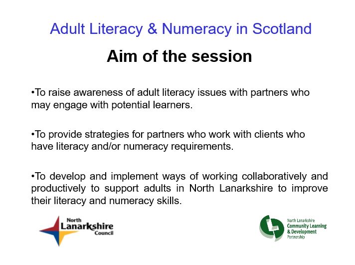 NLCAdultLearn's tweet photo. Our 2nd ALN Spotter session took place today.  

A range of partners came along to hear how they can identify learners who may require literacy &amp; numeracy support, what CLD can offer and how they can refer in.  

#BecauseOfCLD #AdultLearningMatters #Multiply #SumItUp @Fergusliz https://t.co/pvgvuLeiIS