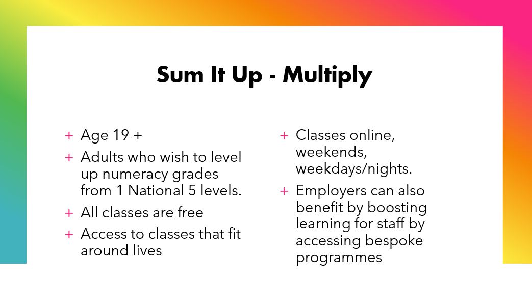 NLCAdultLearn's tweet photo. Our 2nd ALN Spotter session took place today.  

A range of partners came along to hear how they can identify learners who may require literacy &amp; numeracy support, what CLD can offer and how they can refer in.  

#BecauseOfCLD #AdultLearningMatters #Multiply #SumItUp @Fergusliz https://t.co/pvgvuLeiIS