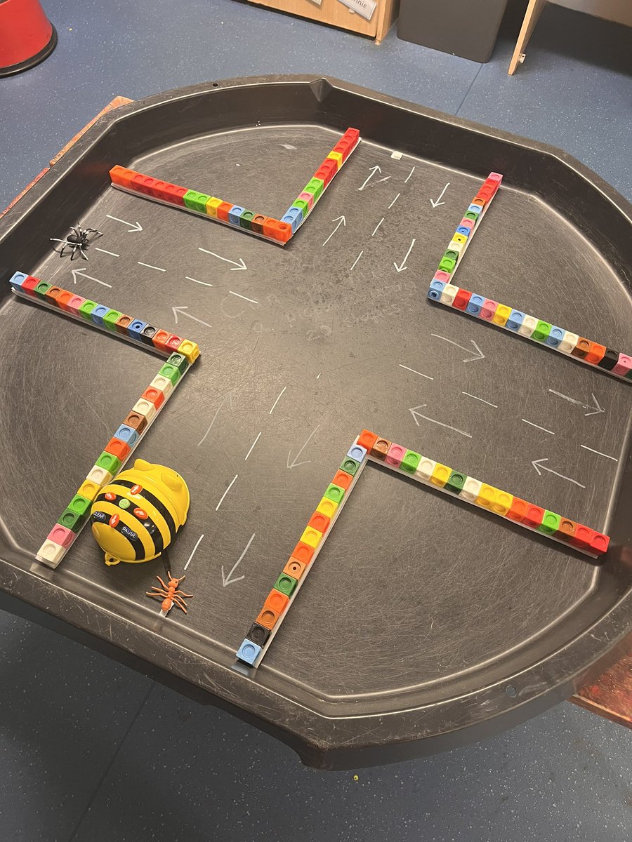 Carey_evans1's tweet photo. After our staff meeting around coding tonight we spent time creating provision enhancements for across eyfs. Looking forward to seeing children problem solving to direct their bee-bots #wcpscomputing https://t.co/ipcubEWZ42