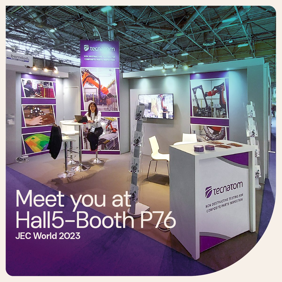 Tecnatom's tweet photo. We are in Paris participating in #JECWorld 2023, The Leading International Composite Show developed by @JECComposites
It will be great to meet you at Hall5-Booth P76 where you can find the most advanced technology in Composite Ultrasonic Inspection Systems.
#WeMakeThingsWork https://t.co/OasPENHPWP