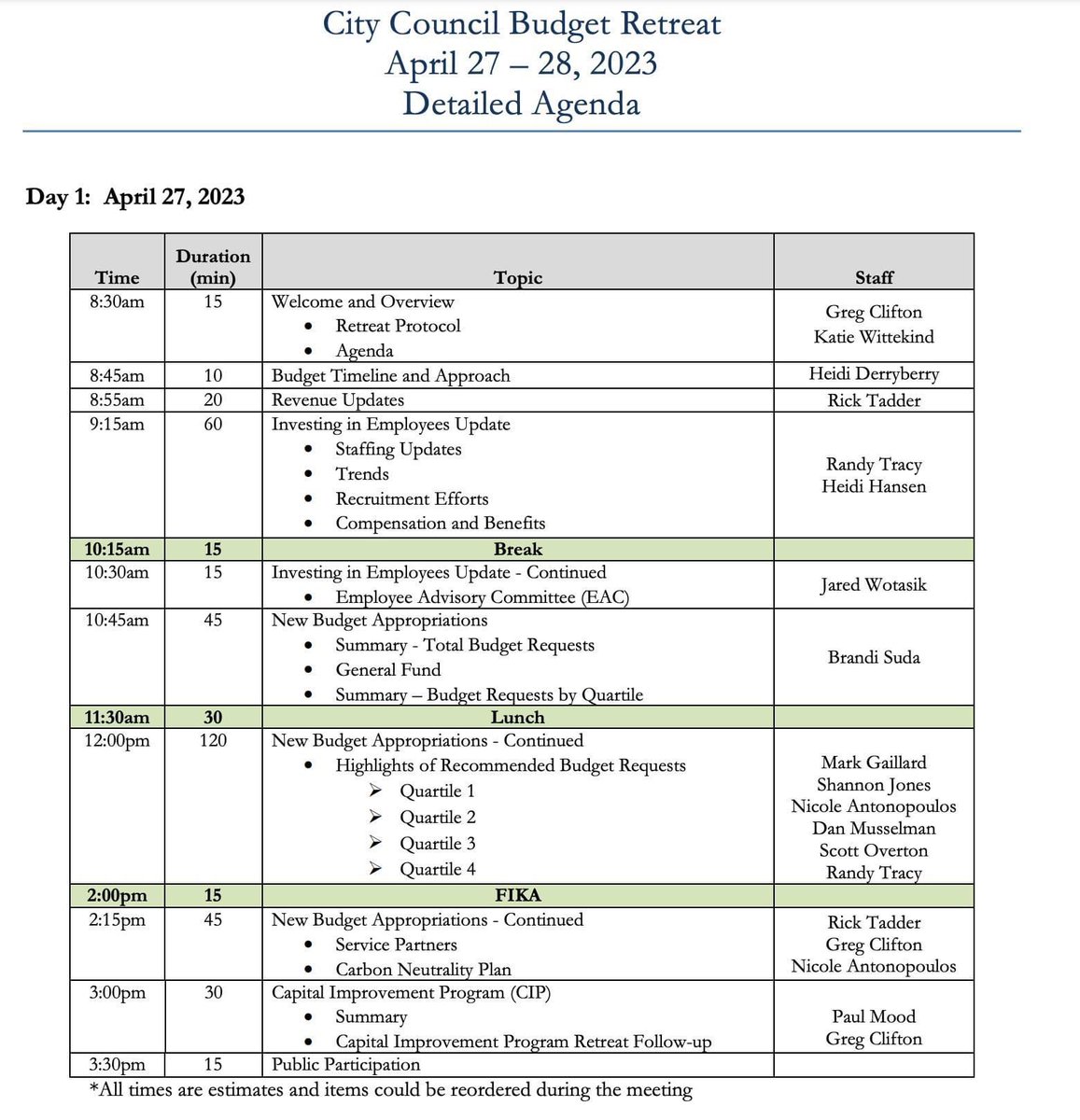 Adam_Shimoni's tweet photo. The City Council April Budget Retreat schedule is live!

More information including presentations can be found at:
https://t.co/yeqKjux9pW https://t.co/kZyAEpRn3G