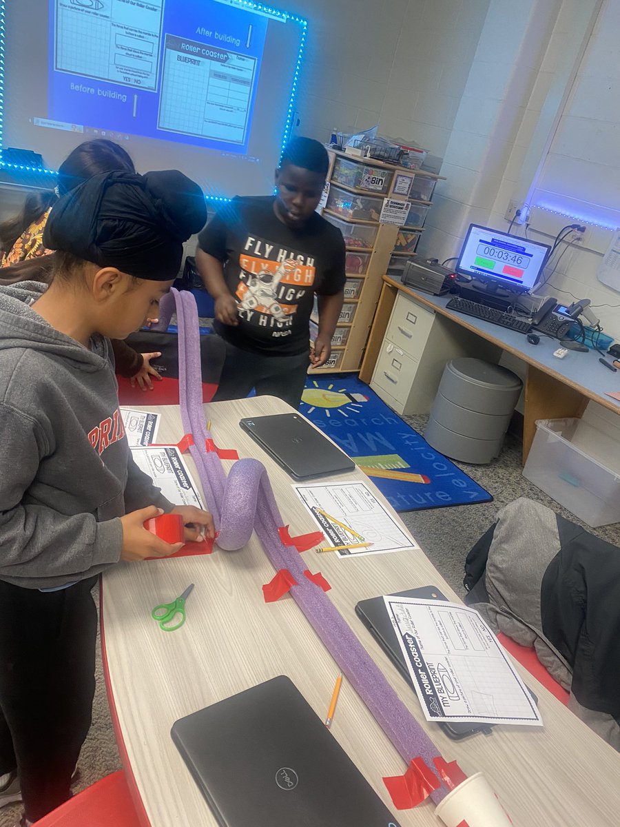 MrsGoldSTEAM's tweet photo. 3rd graders are learning about kinetic and potential energy as well as the forces that allow roller coasters to run effectively! #STEAM @RvilleProud @bitsbyBoomer https://t.co/MVx7qG9YjH