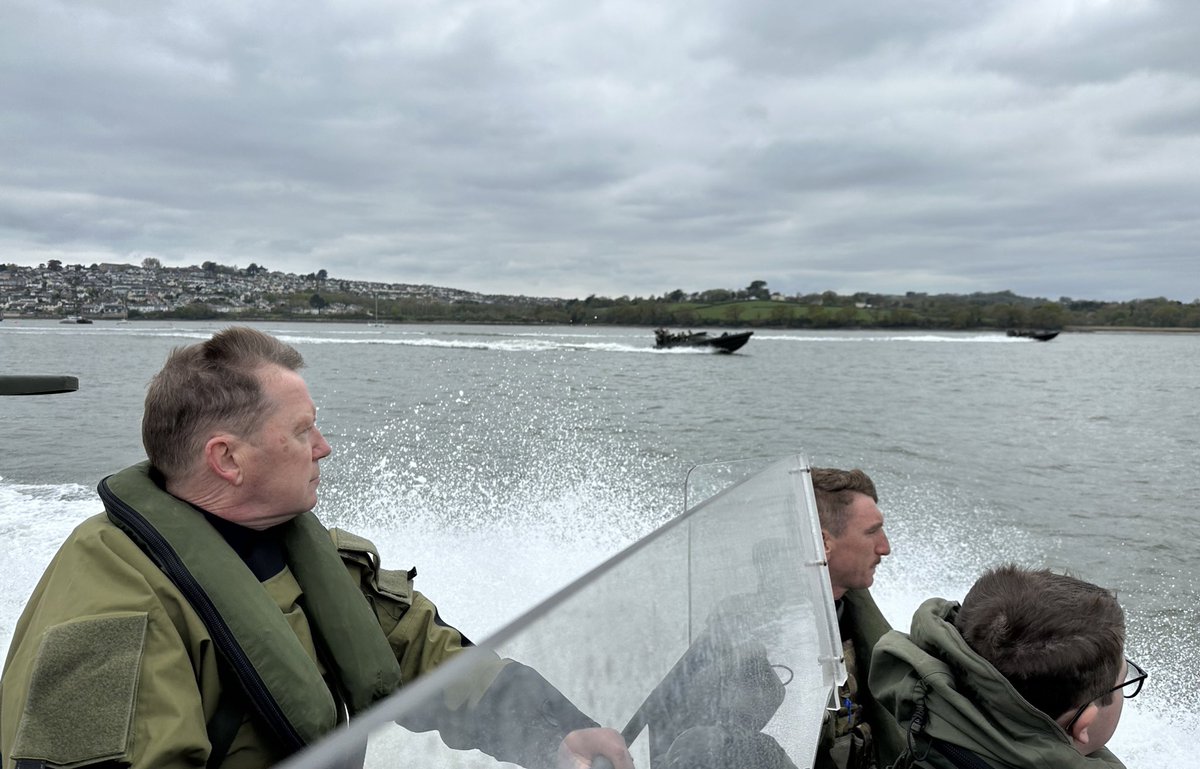 The Navy Board today visited @Commando_Ops to speak to @RoyalMarines and see how they are successfully transforming to meet tomorrow’s challenges. And yes - we also got out on the water!