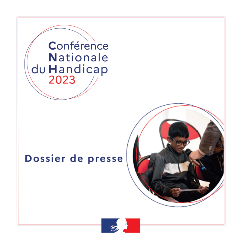 Solidarite_gouv's tweet photo. Dossier de presse 🗞️| Conférence nationale du handicap (#CNH2023) ⤵️