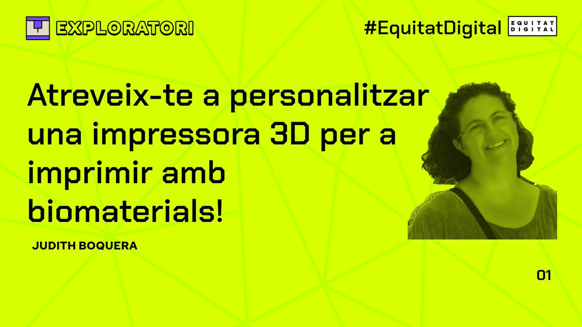 equitatorg's tweet photo. La 1a Proposta de taller a l'#exploratoriAF:
👉"Atreveix-te a personalitzar la teva impressora 3D per imprimir amb biomaterials" amb @judboab
Innovació desenvolupada per @iaac al projecte #CircularLAB
#equitatdigital #exploratori #aprendrefent @HabilisCat https://t.co/md11ZcJoAT