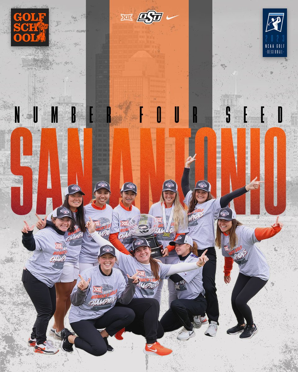 Set for another trip to the Lone Star State 🤠

The Cowgirls are the No. 4 seed at the San Antonio Regional!

#GolfSchool l #GoPokes