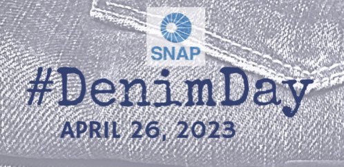 SNAPNetwork's tweet image. Today is #DenimDay, a day when denim is worn to show support for sexual assault survivors. Let&apos;s spread knowledge and strive for a society where everyone can live in safety and respect. End Sexual Violence with #SAAM2023