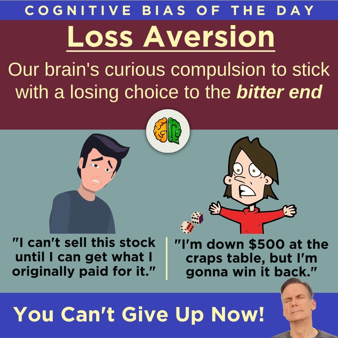 gnewell's tweet photo. We all know we should buy low and sell high, but what the study found is that we have a powerful inclination to buy high, sustain a loss, then foolishly hang on to our losers until we just can’t stand the pain any longer. 

#behavioraleconomics #fintech #finance #neuroscience https://t.co/q79wZSU0YX