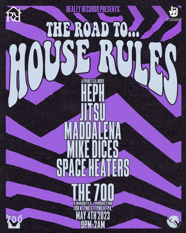 It’s the Road to House Rules! Next Thursday 5/4 we’re taking over The 700 and you’re invited!

Tickets are only $5 online!

eventbrite.com/e/623375331397