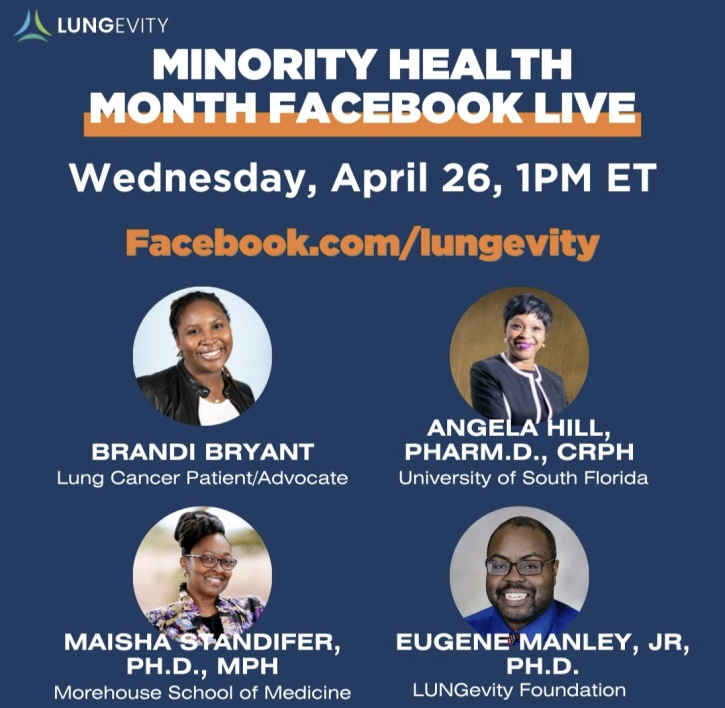 Tune in to today's important discussion on minority health!
 facebook.com/lungevity/vide…