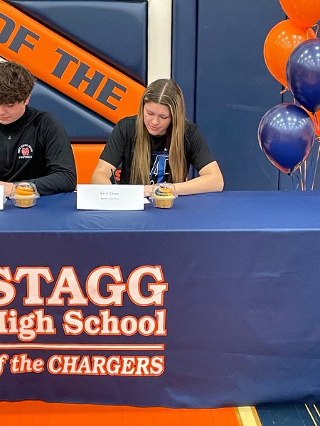 Signing day for Senior Erin Cowe 🖋️📸
We are so proud of you and your leadership on the field will be greatly missed! 

<a href="/MarianSoftball/">Marian University Softball</a>  is lucky to have you and we cannot wait to see all you accomplish as a Sabre! 
<a href="/StaggAthletics/">StaggAthletics</a>