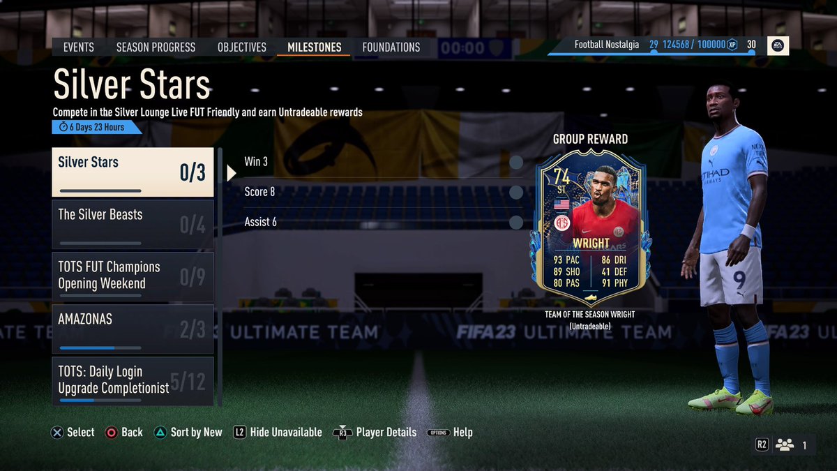 ntr0py1_'s tweet photo. content for 1 pm ✅

TOTS Loading Screen Blue Now 🥶

TOTW 26 live check out that LB Camavinga 🇫🇷 

upgrades
- 85+ Pick 
- Ligue 1 75+ x11 Upgrade 
- 86+ Upgrade 🔁
- 82+ x10 🔁

Daily Login reminder 🫡

Objectives 
- Silver Stars Wright
- Silver Beasts 

#FIFA23 https://t.co/dhP2HjBYNv