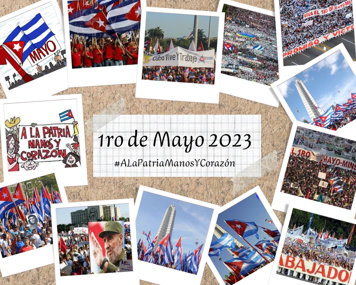 #ALaPatriaManosYCorazón🇨🇺 «El 1ro de Mayo es el día de la clase obrera mundial, el día de la solidaridad entre los trabajadores de todos los países y de todas las lenguas».
✍️Fidel Castro Ruz