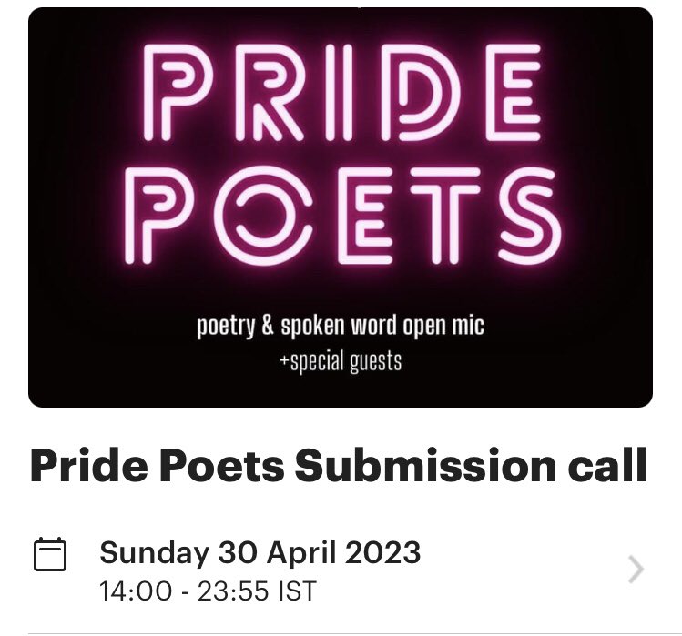 Join us here <a href="/Meetup/">Meetup</a> Pride Poets Submission call  meetu.ps/e/M4QKs/Nfm4r/i