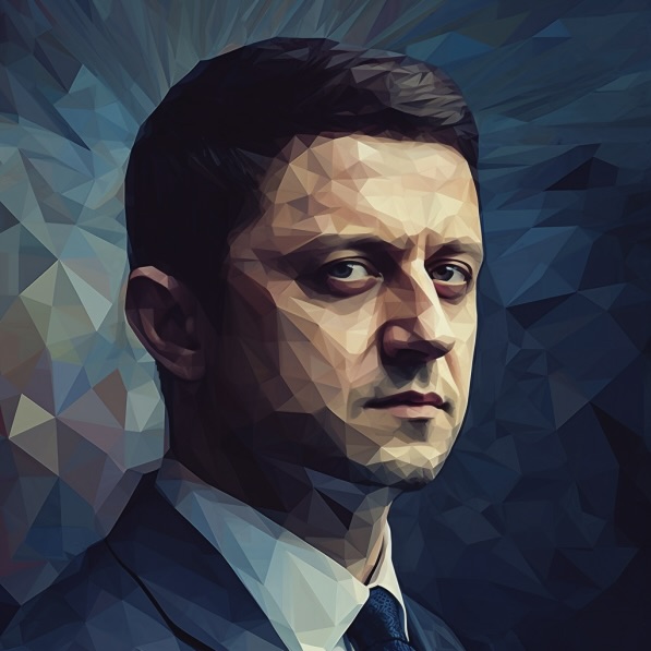 Leadersgallery's tweet photo. 🎭 Revealing "Unconventional Leader: Volodymyr Zelensky" NFT in the Great Leaders Gallery collection! Celebrate the unique approach and dedication of Ukraine's president. Secure this captivating digital artwork now! 
#VolodymyrZelensky #GreatLeadersGallery #NFTcollections https://t.co/9nujtYW9fq