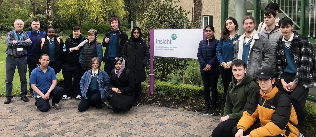 speediecelt's tweet photo. We were delighted to have #MerlinCollege students visit our @insight_centre at @uniofgalway to benefit from our special 4in1 package for secondary schools that includes Research Talks, #VirtualReality experience,#Python coding & #computermuseum tour @CollegeMerlin @scienceirel https://t.co/Q34VQg0qQQ