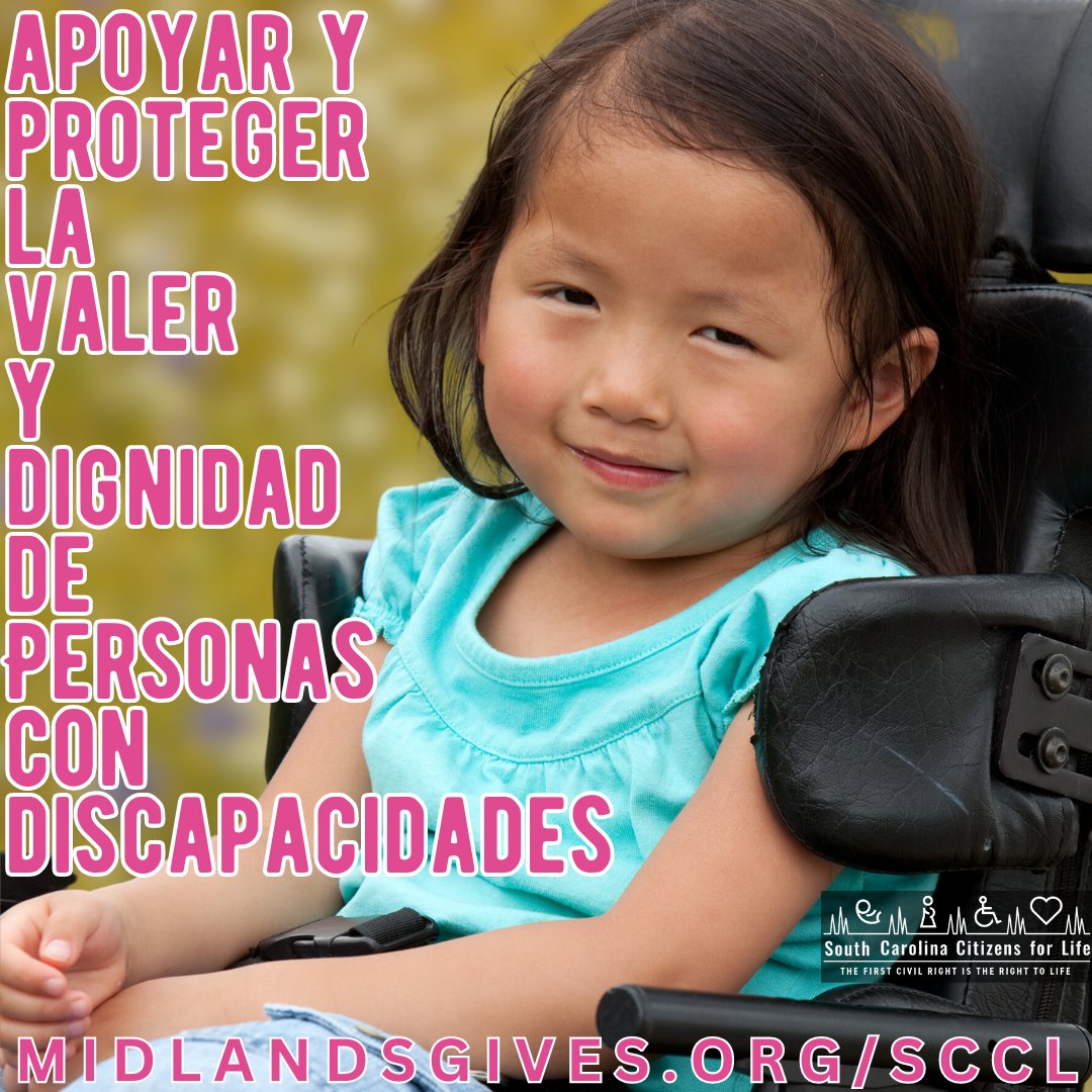 Life is valuable and worthy of respect and dignity! Support the rights of people with disabilities. 
➡️Your Donation will be used to SUPPORT PRO-LIFE EDUCATION in Orangeburg County!  
➡️Double Your Donation Here: buff.ly/3Ksp27a

#life4sc
#midlandsgives
#savethebabiessc