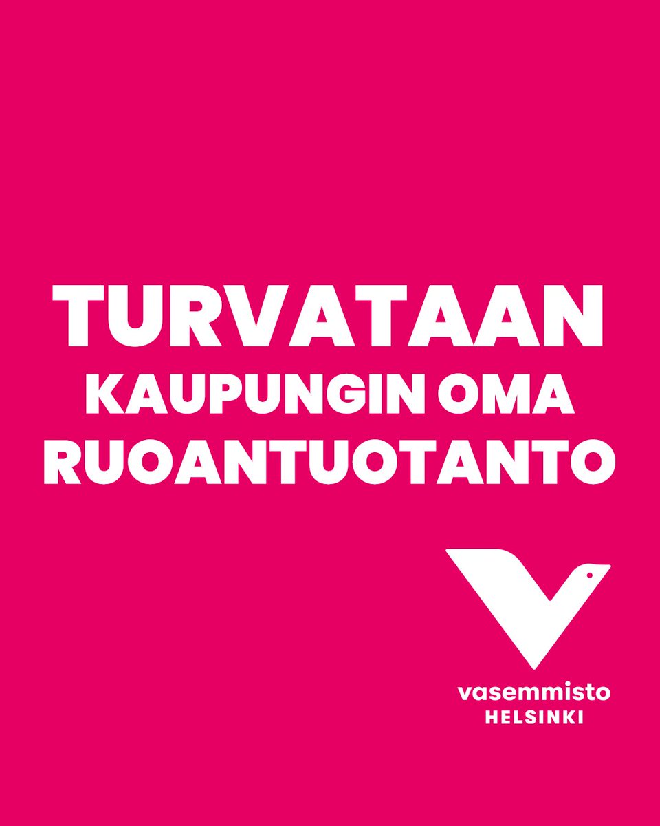 vashelsinki's tweet photo. Kaupungin oma ruoantuotanto on turvattava! 📣

Palvelukeskus Helsinki tuottaa päivittäin noin satatuhatta ateriaa koululaisille, päiväkotilapsille ja ikäihmisille. Nyt kaupungin ruokatuotantoa uhkaa ulkoistus.

‼️ Ulkoistus olisi iso virhe. Lue lisää.👇

https://t.co/7rup1p3x86 https://t.co/dNZZcSHVPk