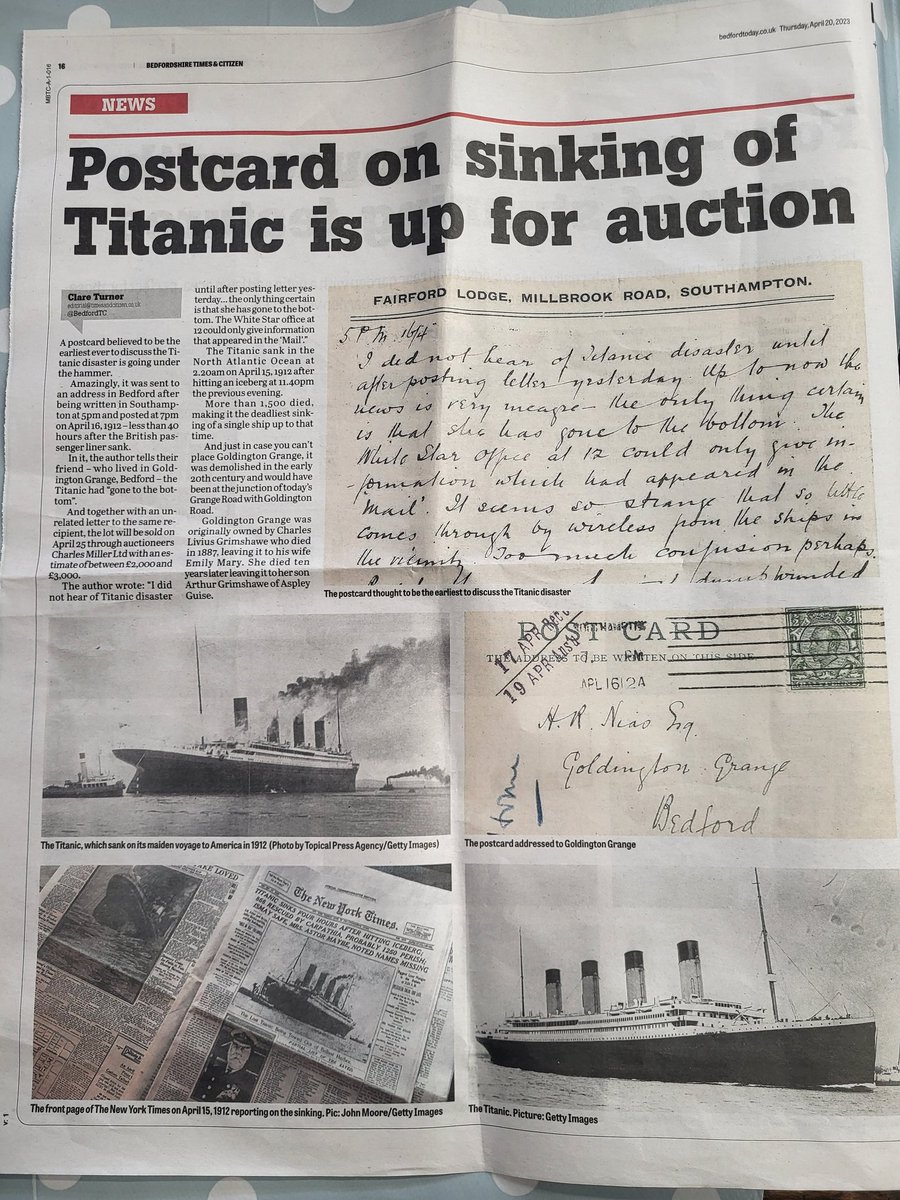 lornie45's tweet photo. When your Year 6's are loving their new topic and bring this in to share @MVM_school #proud #Titanic #learningallthetime https://t.co/itW9iWEbA6