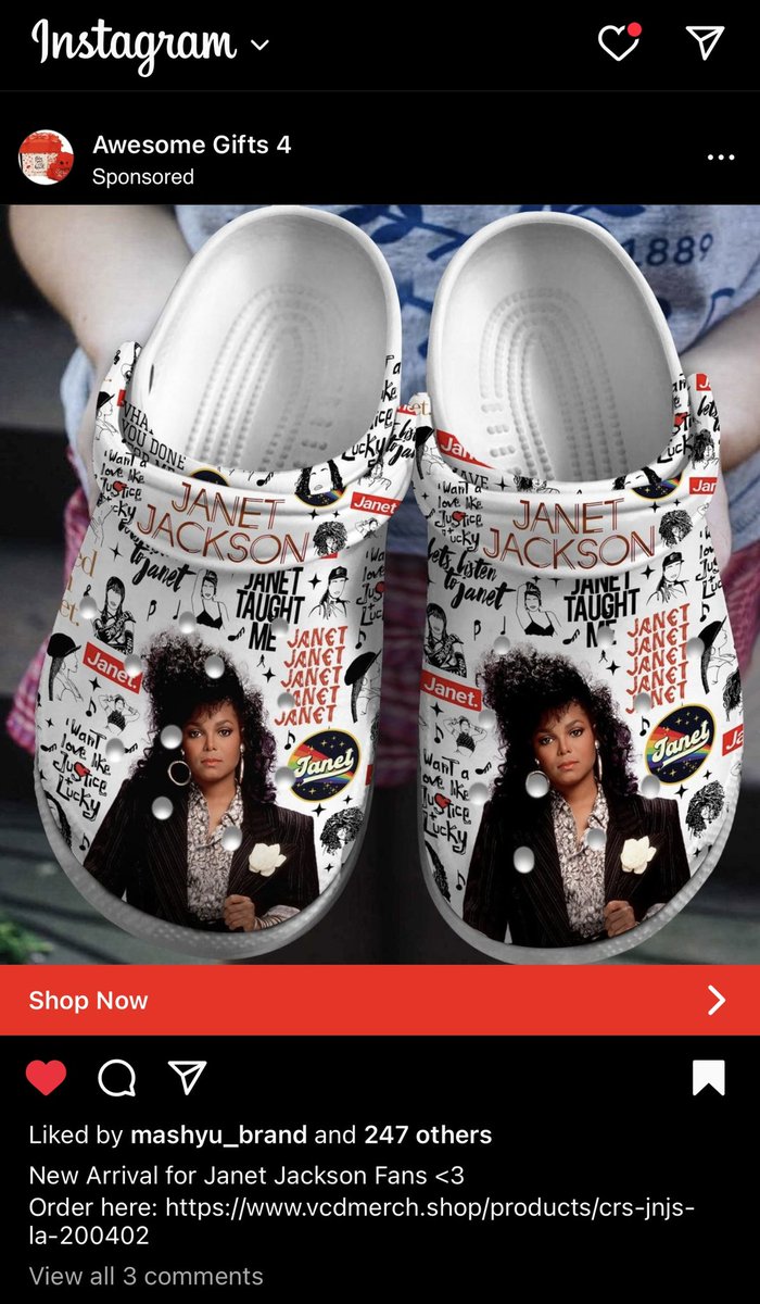 TeslaOrbit9's tweet photo. I love Janet. But not THIS much! π€£ππ€£π I still wonβt do crocs! Not even if my fave is all over them #SayNoToCrocs https://t.co/phCQKyEmyT