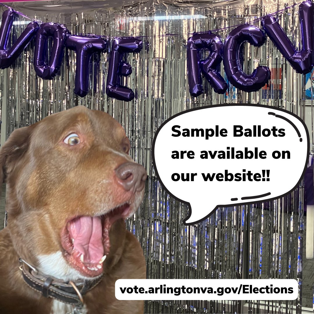 Sample Ballots for the June 20th Democratic Primary Election are now available on our website! Note, the only ranked choice voting style race is for County Board! vote.arlingtonva.gov/Elections #ArlingtonVotes #RCVinArlington #Vote2023