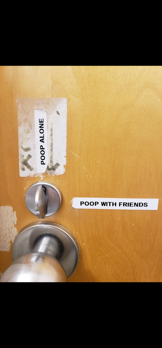 Dramaqueen04088's tweet image. When your workplace has a sense of humor 
#bathroomhumor