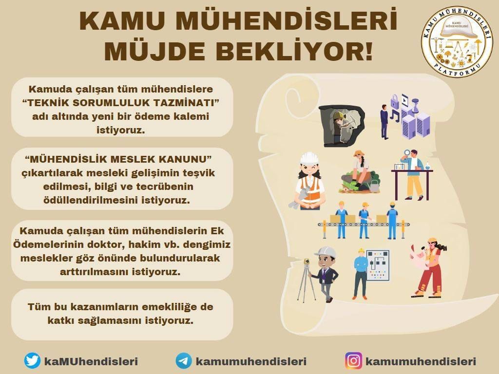 Kamu Mühendisleri olarak özlük haklarımızın iyileştirilmesini ve Mühendislik Meslek Kanunu'nun çıkarılmasını talep ediyoruz.
<a href="/kaMUhendisleri/">Kamu Mühendisleri Platformu</a>
TrGundemi KamuMuhendisleri