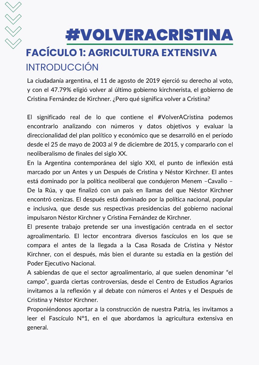 CEA_Agro's tweet photo. #BuenMiércoles☀️🌾
Les presentamos 1° fascículo de AC/DC,un análisis del Campo Antes y Después de Cristina y Néstor Kirchner
Este trabajo derrumba el mito de q los gobiernos peronistas y kirchneristas fueron perjudiciales para el sector agropecuario
#VolverACristina
Abro hilo👇🏿 https://t.co/Ft0OOmVUdf