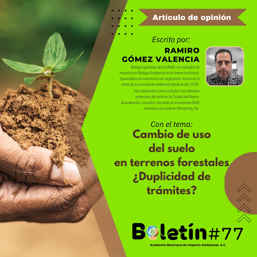 AMIAac_MX's tweet photo. #BOLETÍNAMIA No. 77 l Consúltalo
aquí 👉🏻 https://t.co/wgSuMiVR6D
Si te interesa recibir nuestro boletín institucional, contáctanos al correo difusion@amia.org.mx
#CUSTF #cambiodeusodelsuelo
#EIA #impactoambiental
#academiamexicanadeimpactoambiental https://t.co/xnNaW5jKMH