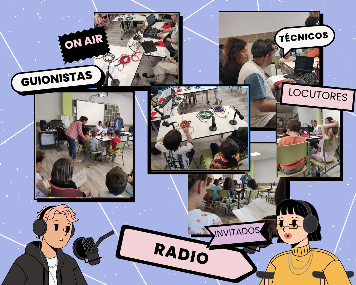 ceipeuropapinto's tweet photo. Hoy hemos concluido el trabajo de dos intensas semanas de radio, de la mano de @Radio_Enlace. Con su ayuda hemos intervenido en todos los elementos que participan del proceso de producción de un programa. El resultado, próximamente en https://t.co/XLhpM5ngAa https://t.co/8AQc4vx7d9