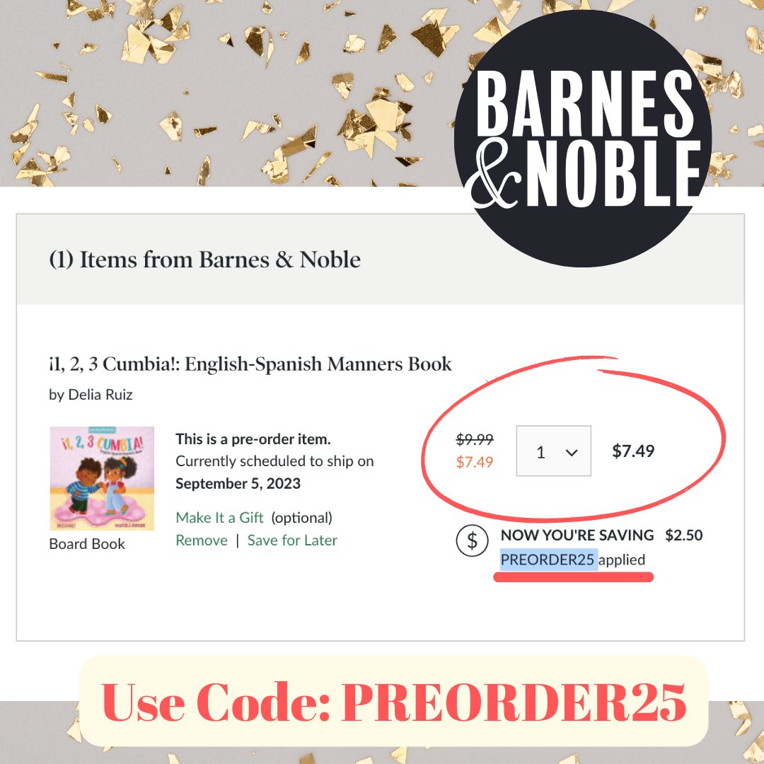 🏃🏽‍♀️Run!! Barnes and Noble is having my books for $7.49 each during the preorder special! (Use code: PREORDER25). They release this September 🎉🎉 the special runs from April 26-28! 
#latinxbooks #2023boardbooks #latinxauthors