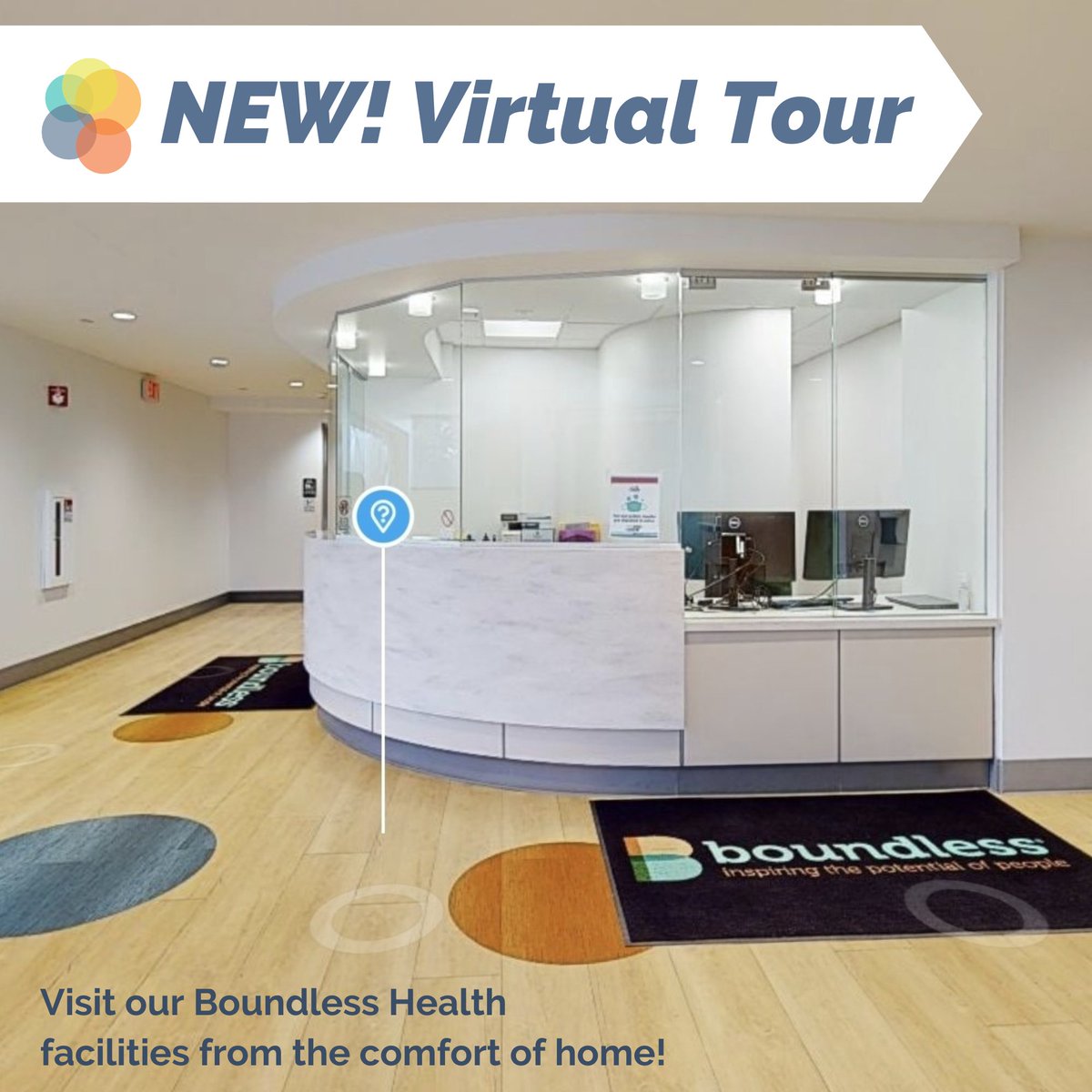 iam_boundless's tweet photo. NEW! Our #healthcenter in #WorthingtonOhio can now be toured virtually. If you haven't yet had the opportunity to see our recently renovated facilities, check it out: https://t.co/9jm5XdnUQ4… #BoundlessHealth #WeAreBoundless #WellnessWednesday #PrimaryCare #SensoryFriendly https://t.co/bW1kEcTukz