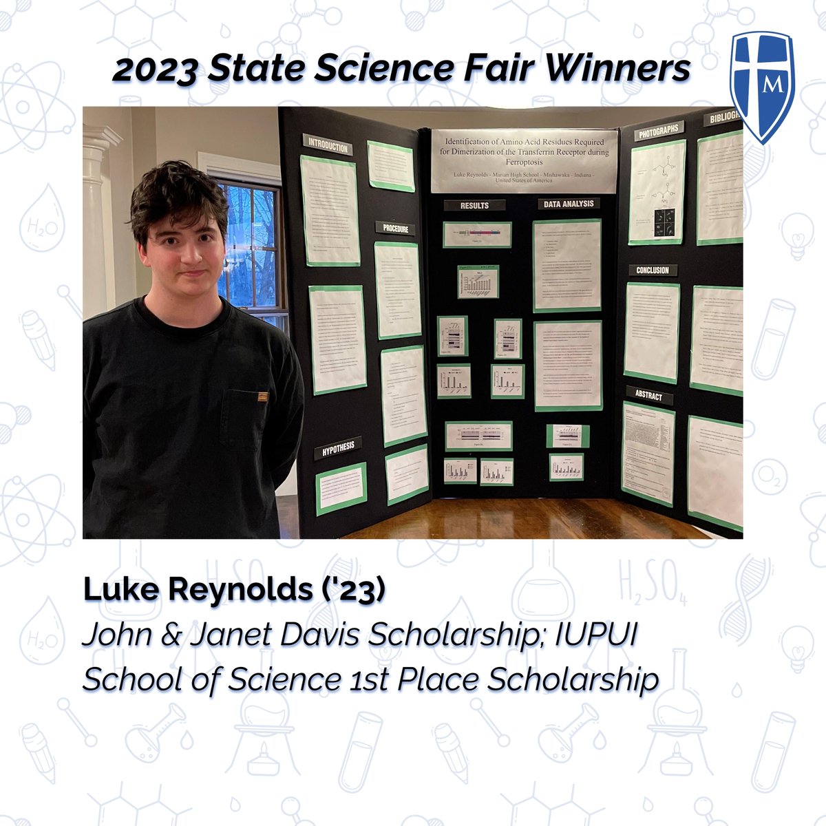 MarianHSKnights's tweet photo. Congratulations to Sophie Pairitz, Madelyn Samuels, Luke Reynolds, Deirdre Tomasek, and May Weston who placed at The Hoosier Science & Engineering Fair. Most awards received included $2,000+ in renewable scholarships!
#ScienceKnights https://t.co/YPqYuEWBdk